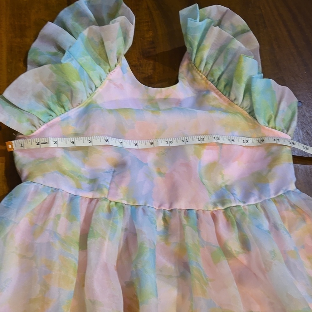 Selkie x Maison Amory Pastel Paints Ruffle Romance Dress Size Medium - Picture 5 of 10